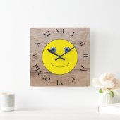 Een fijne dag vierkante klok (Huis)