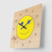 Een fijne dag vierkante klok (Hoek)