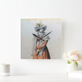 Een fijne dame. vierkante klok (Huis)