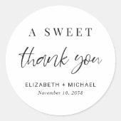 Een fijne dank voor je bruiloft ronde sticker (Voorkant)