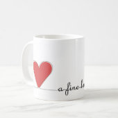 Een fijne lijn Rood Koffiemok (Voorkant links)