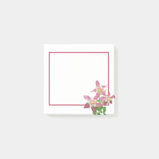 Een fijne ruit met roze bloemen - post-it® notes (Voorkant)