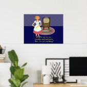 Een filmliefhebbende huisvrouw poster (Thuiskantoor)