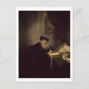 Een filosoof, 1635 (olie op het paneel) briefkaart
