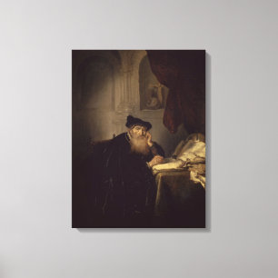Een filosoof, 1635 (olie op het paneel) canvas afdruk