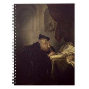 Een filosoof, 1635 (olieverf op paneel) notitieboek