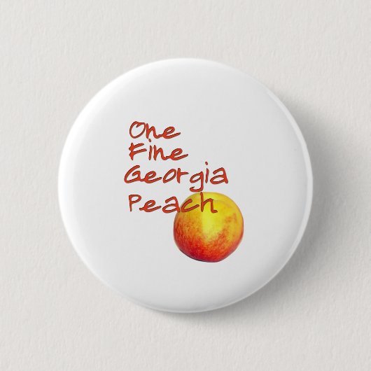 Eén Fine Georgia Peach Ronde Button 5,7 Cm (Voorkant)