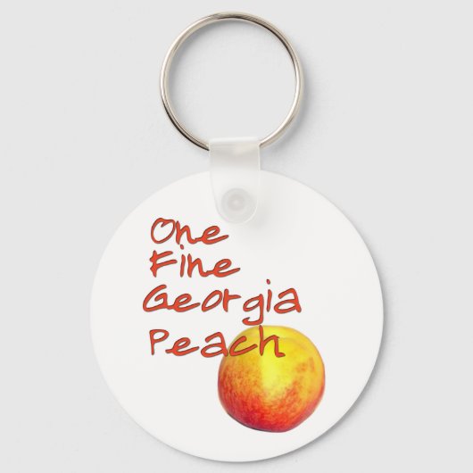 Eén Fine Georgia Peach Sleutelhanger (Voorkant)