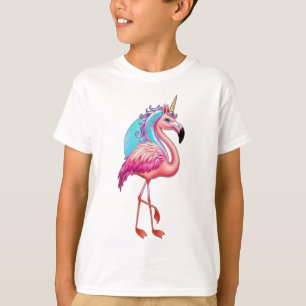 Een flamingo met een eenhoorn hoorn. t-shirt