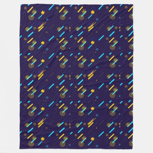 Een fleece deken met een kleurrijk herhalend (Voorkant)