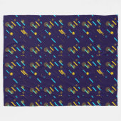 Een fleece deken met een kleurrijk herhalend (Voorkant (Horizontaal))