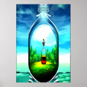Een fles in een fles | AI Art Poster (Voorkant)