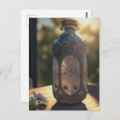 Een  flesje briefkaart (Voorkant / Achterkant)