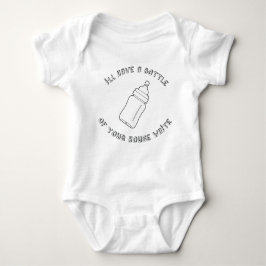 Een flesje van je huis wit - grappig baby ontwerp romper