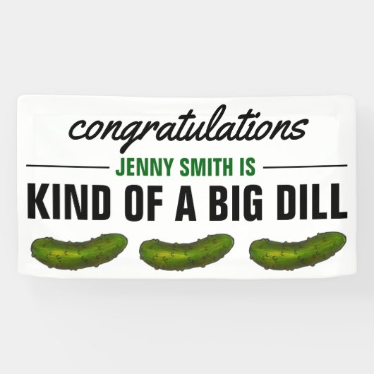 Een flinke stamper (deal) Groene augurk gefelicite Spandoek (Horizontaal)