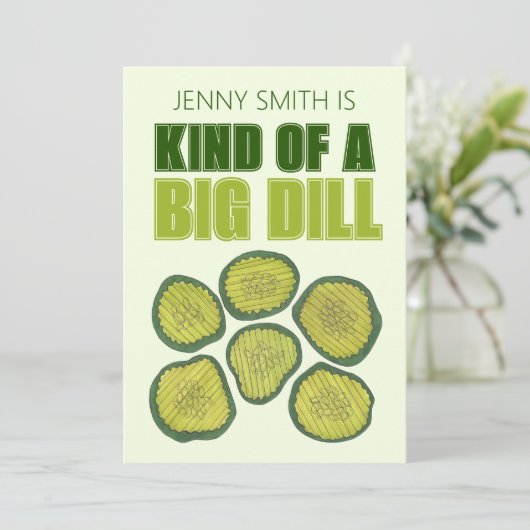 Een flinke stamper Groene augurkchip Congrats Kaart (Staand voorkant)