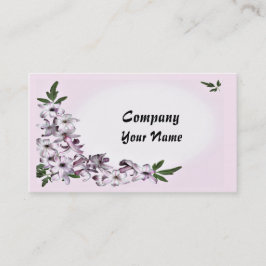 Een floraal klaar om aan te passen visitekaartje