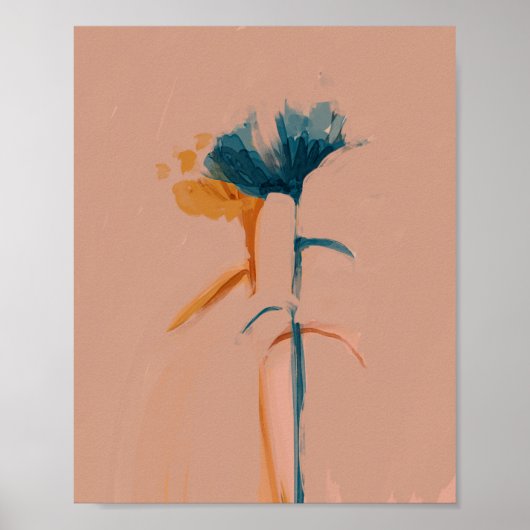 Een Florence Partnership - Abstracte bloemen Poster (Voorkant)