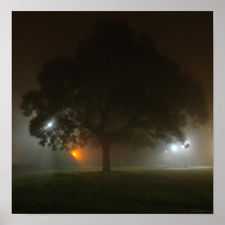 Een Foggy Ath Lawn Poster