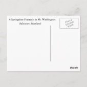 Een fontein in Mt. Washington Briefkaart (Achterkant)