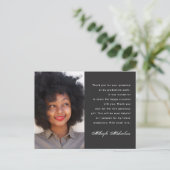 Eén foto-Afstuderen Hartelijk dank Briefkaart (Staand voorkant)