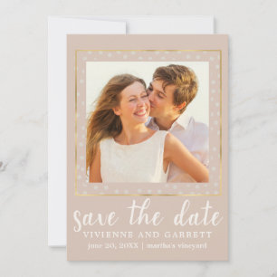Één Foto Huwelijk Sla de Datum op Save The Date