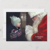 Eén foto met minimale Kerstmis Kaart 2 Sided (Voorkant)