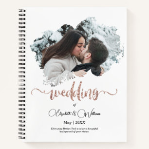 Een foto-overlay Lijst Love Couple Wedding Planne Notitieboek