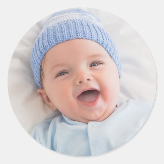 Een foto toevoegen ronde sticker (Voorkant)