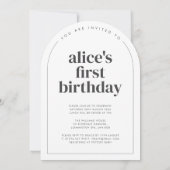 Een foto van de eerste verjaardag kaart (Achterkant)