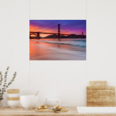 Een foto van de Golden Gate Bridge van San Francis Poster (Keuken)