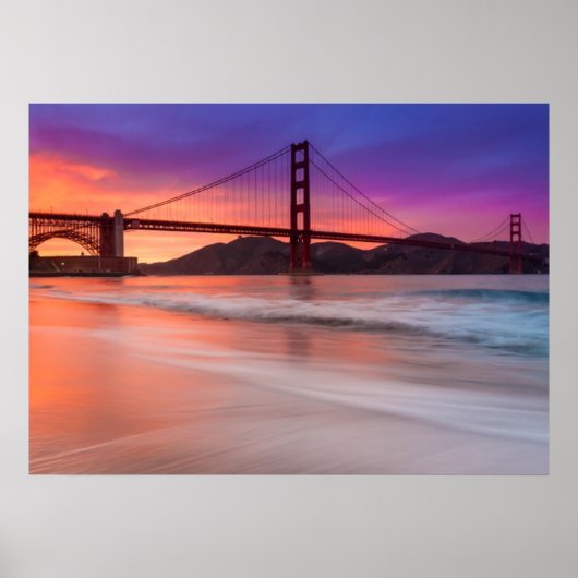 Een foto van de Golden Gate Bridge van San Francis Poster (Voorkant)