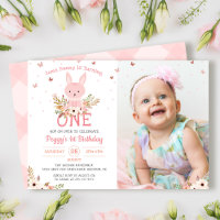 Een foto van een Bunny Girl 1st Birthday Butterfly