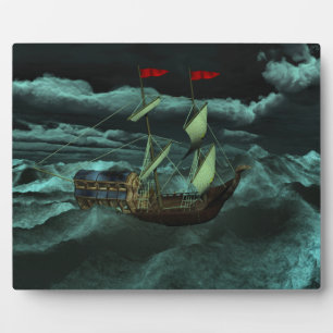 Een foto van Wild en Stormy Zee Plaque Fotoplaat
