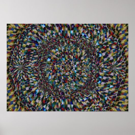 Een fractal van een Kantoor (Canvasafdruk) Poster (Voorkant)