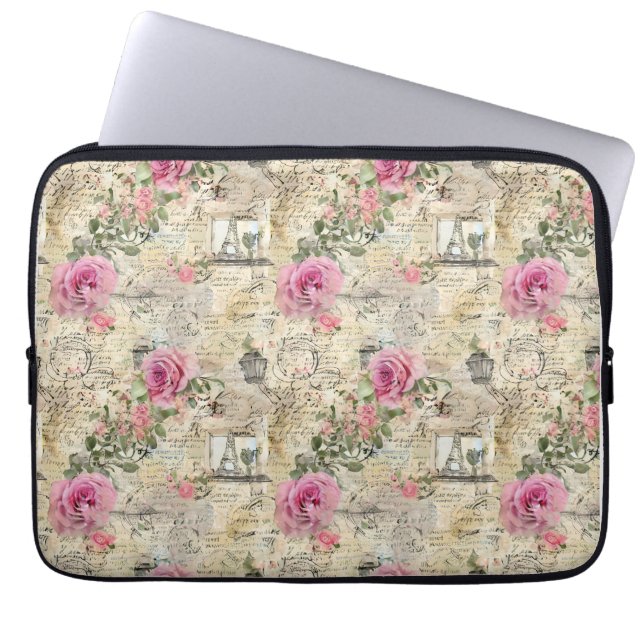 Een Franse Ephemera Design Series 1 Laptop Sleeve (Voorkant)