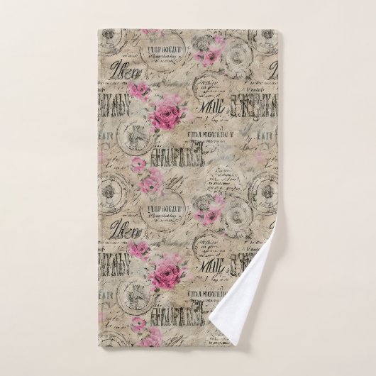 Een Franse Ephemera Design Series 24 Bad Handdoek (Handdoek)