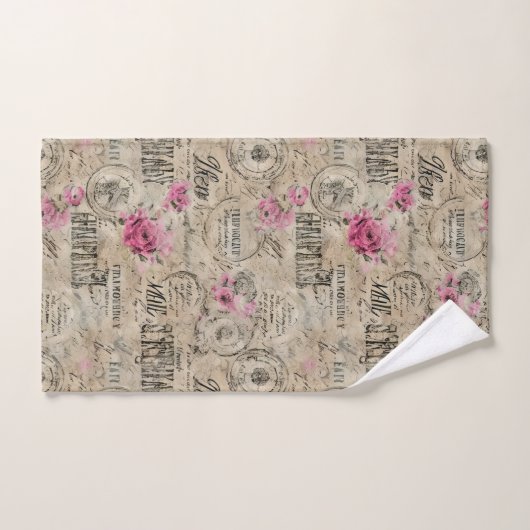 Een Franse Ephemera Design Series 24 Bad Handdoek (Handdoek)