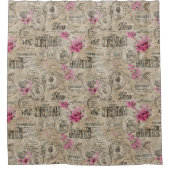 Een Franse Ephemera Design Series 24 Douchegordijn (Voorkant)