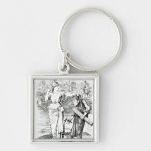 Een Franse les", cartoon uit 'Punch' Sleutelhanger