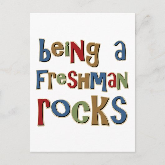 Een Freshman Rocks zijn Briefkaart (Voorkant)