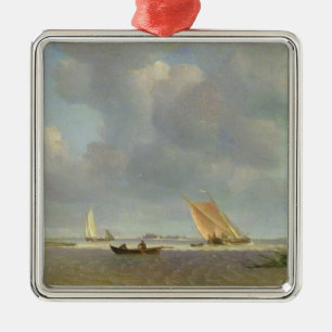 Een frisse bries op de Elbe, c.1830 Metalen Ornament