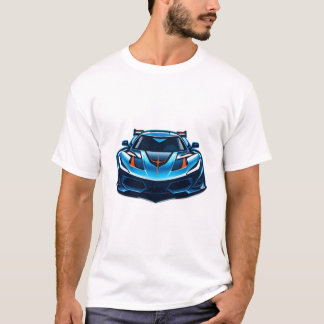 Een futuristisch blauw auto ontwerp shirts
