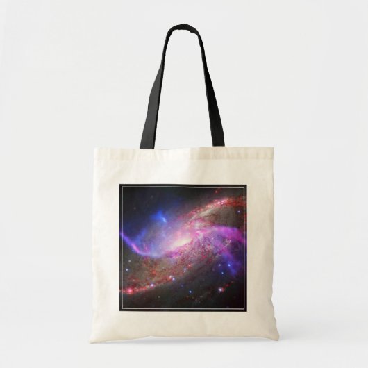 Een galactisch licht Show in spiraalvormige sterre Tote Bag (Voorkant)
