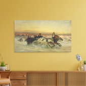 Een Galloping Winter Troika in Dawn Canvas Afdruk (Insitu (Woonkamer))