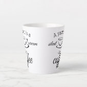 Een gangetje is een stille schreeuw voor koffie latte mok (Voorkant)