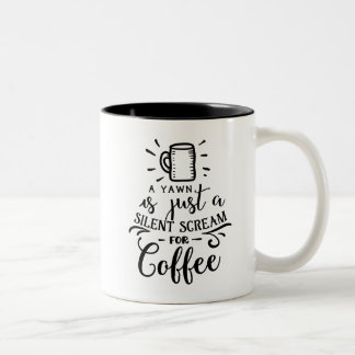 Een gangetje is slechts een stille vertoning voor tweekleurige koffiemok