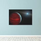 Een gasreus rond een witte dwergster. canvas afdruk (Insitu (Houten vloer))