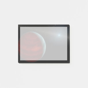 Een gasreus rond een witte dwergster. post-it® notes