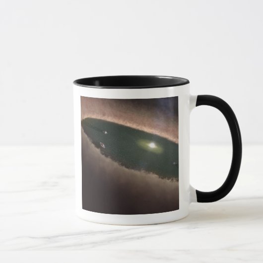 Een gat in een protoplanetaire, of planeet-vormend mok (Rechts)